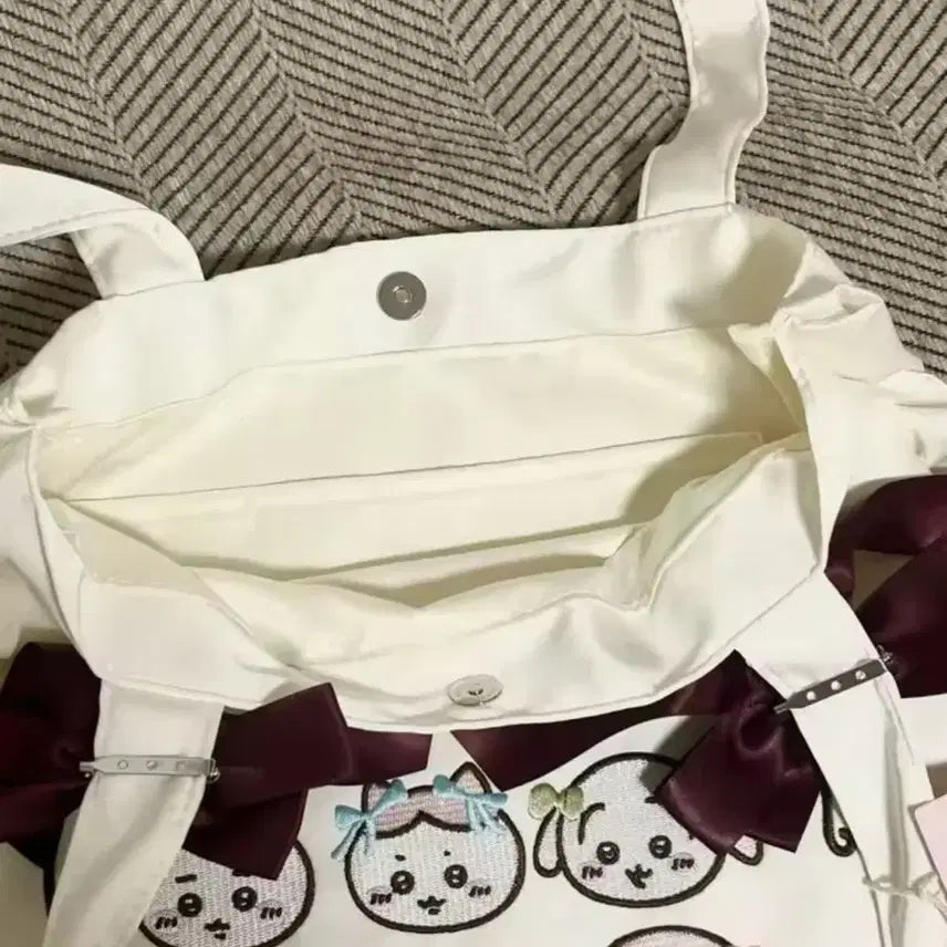 [BUNJANG] Chiikawa Refreshing Hairstyle Series Ribbon Eco Bag / [새상품] 먼작귀 치이카와 상큼 헤어스타일 시리즈 리본 에코백