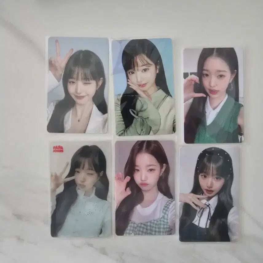 [BUNJANG] IVE Jang Wonyoung Papa Johns Photocard Bundle Set / 아이브 파파존 원영포카 6종 일괄