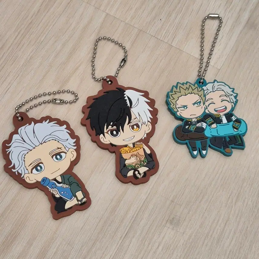 [BUNJANG] Wind Breaker Sakura Umemiya Hiragi Rubber Charm Keychain Bundle Set / 윈브레 윈드브레이커 사쿠라 우메미야 히이라기 고무챰 키링 일괄