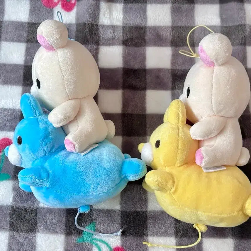 [BUNJANG] San-X Rilakkuma &amp; Korilakkuma Rabbit Balloon Plush Set / 레어 개별 산엑스 리락쿠마 토끼 풍선 코리락쿠마 인형