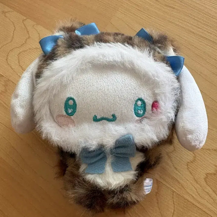 [BUNJANG] Sanrio Cinnamoroll Leopard Print Mascot Pouch Keychain / 산리오 시나모롤 호피 인형 마스코트 파우치 키링 갸루