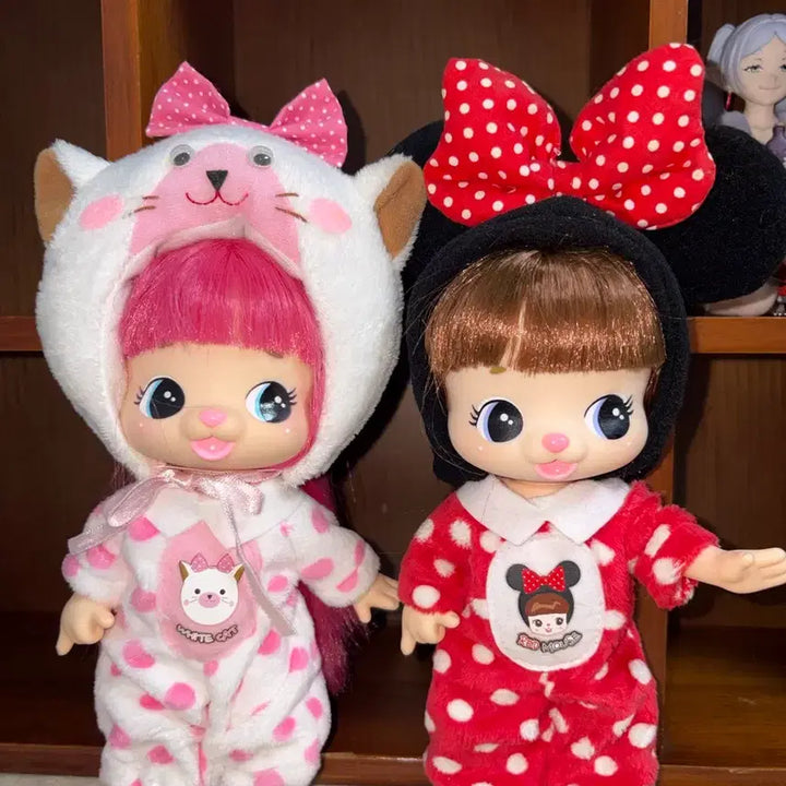 [BUNJANG] Blingz Blingz Dol Red Mouse White Cat Vintage Figure Doll / 블링즈 블링즈돌 레드마우스 화이트캣 고전 피규어 인형