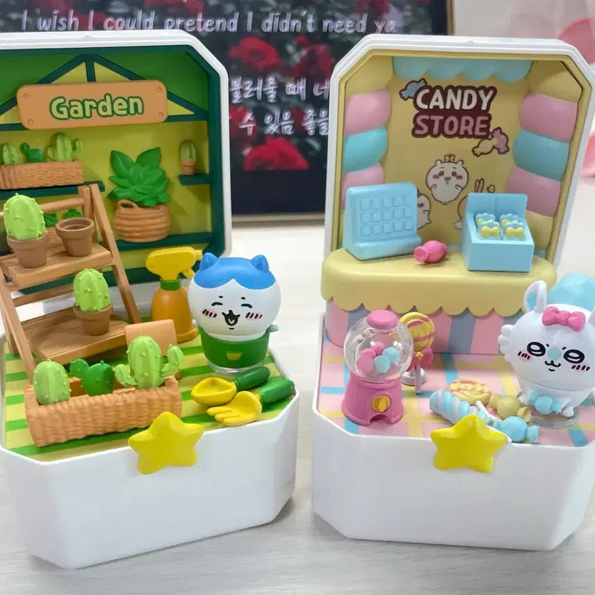 [BUNJANG] Bundle Set - Monchhichi Compact Shop Hachiwara &amp; Momonga / 일괄) 먼작귀 콤팩트샵 하치와레 모몽가