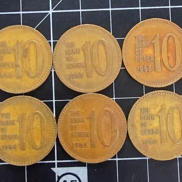 [BUNJANG] Bank of Korea 1966 10 Won Coin Bundle Set (10 pcs) / 한국은행  동전 1966년 10개 일괄