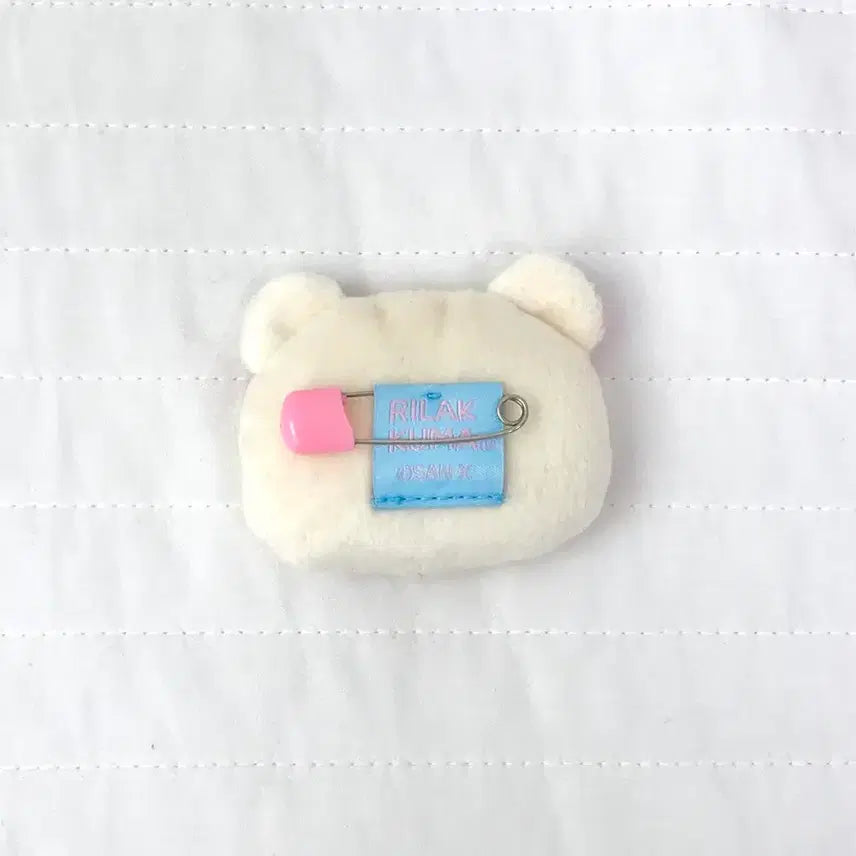 [BUNJANG] Rilakkuma Angry Korilakkuma Emoji Plush Badge / 화난 코리락쿠마 이모지 인형 뱃지 리락쿠마