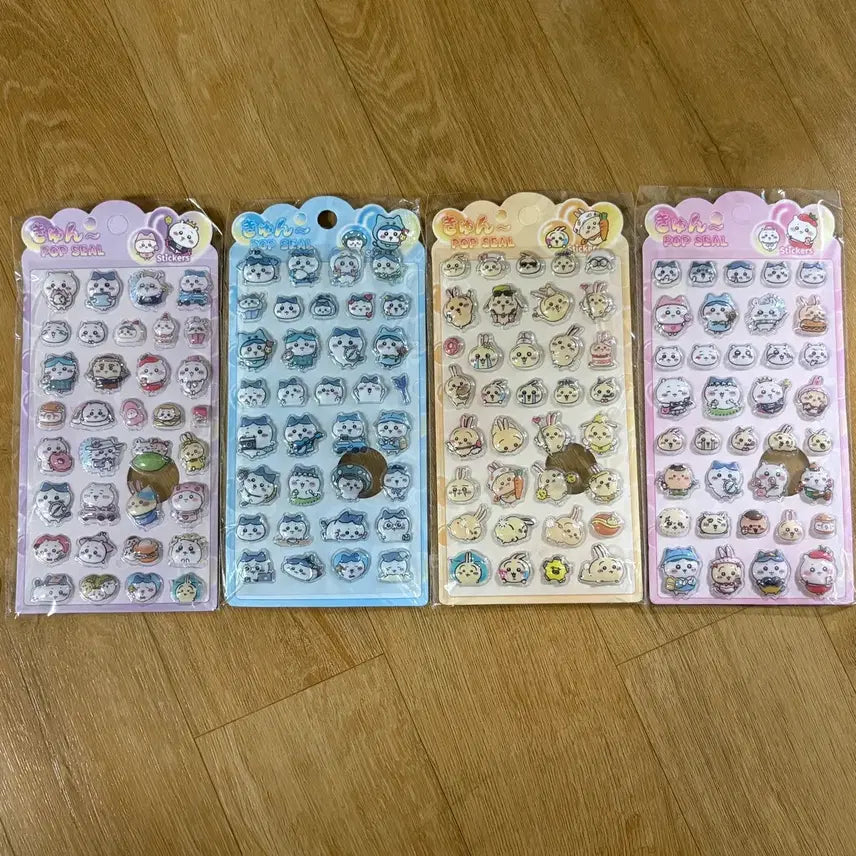 [BUNJANG] Monjakkwi Bongbong Sticker Bundle Set (Unauthorized Replica) / 먼작귀 봉봉스티커 4개 일괄 (정품X)