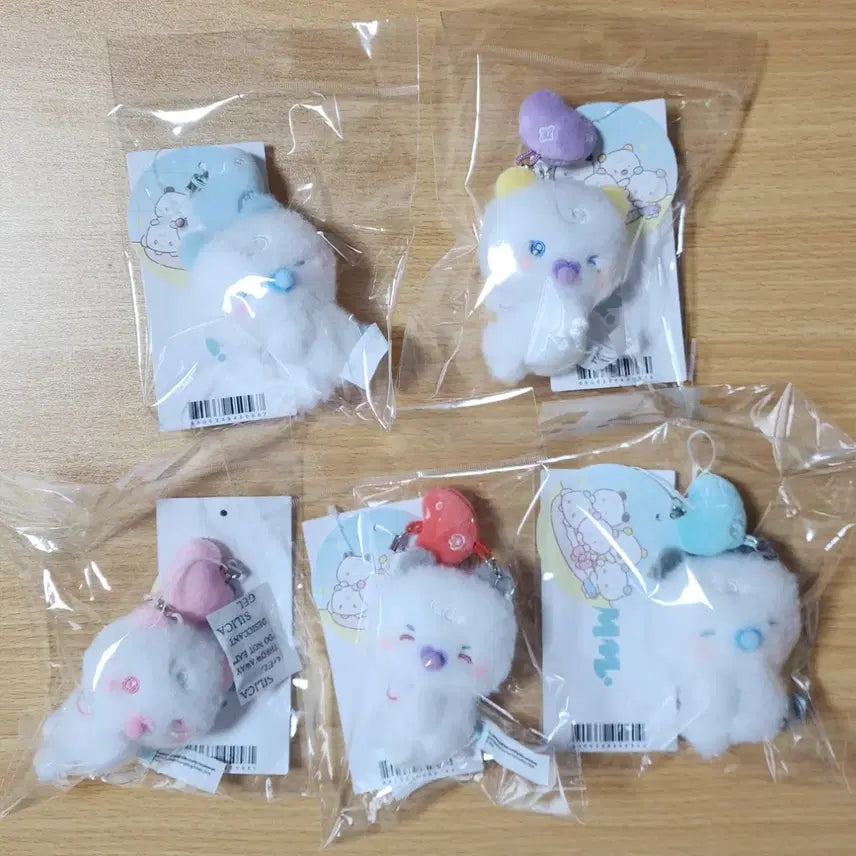 [BUNJANG] Playplave Babby Mmemimoo Mobile Charm Keyring Bundle Set / 베이비 므메미무 모바일 참키링 일괄 양도 판매 플레이브 인형 라인프렌즈 굿즈