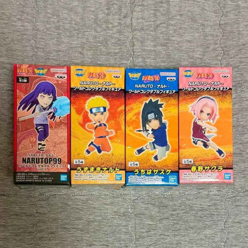 [BUNJANG] Naruto World Collectable Figures 4-Figure Set (Hinata, Naruto, Sasuke, Sakura) / 나루토 월콜 피규어 4종세트