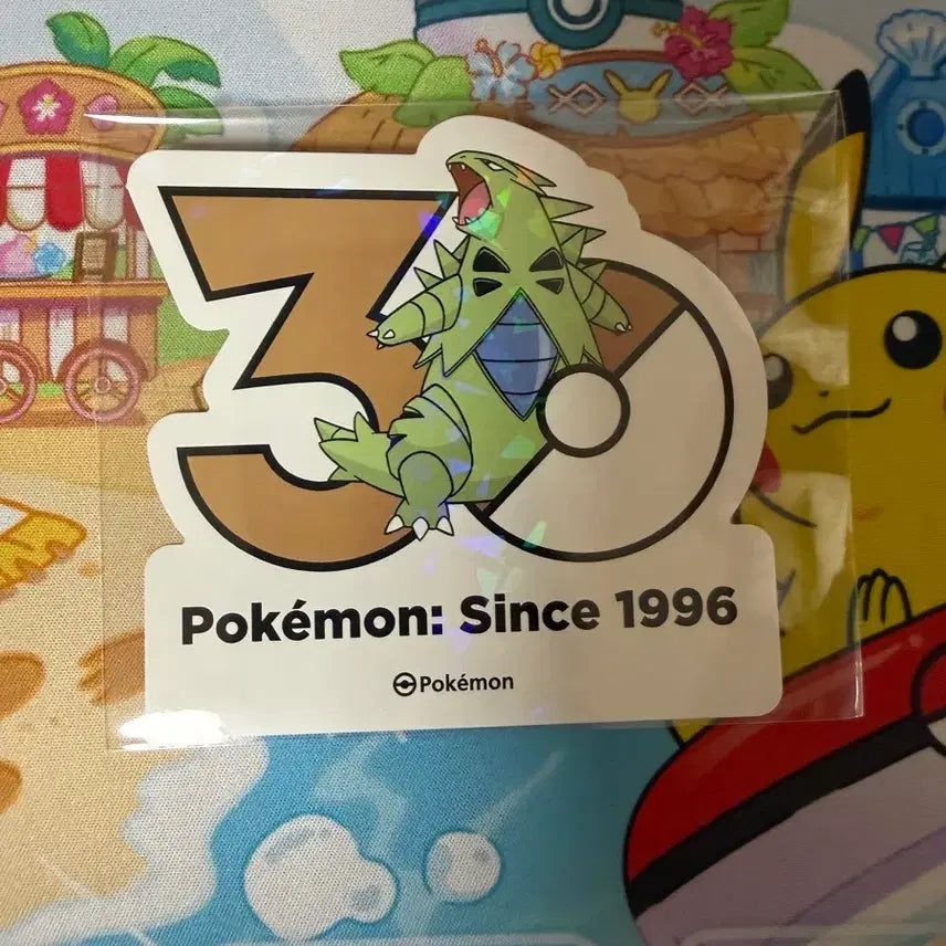 [BUNJANG] Pokemon 30th Anniversary Sticker - Tyranitar / 포켓몬스터 30주년 스티커 - 마기라스