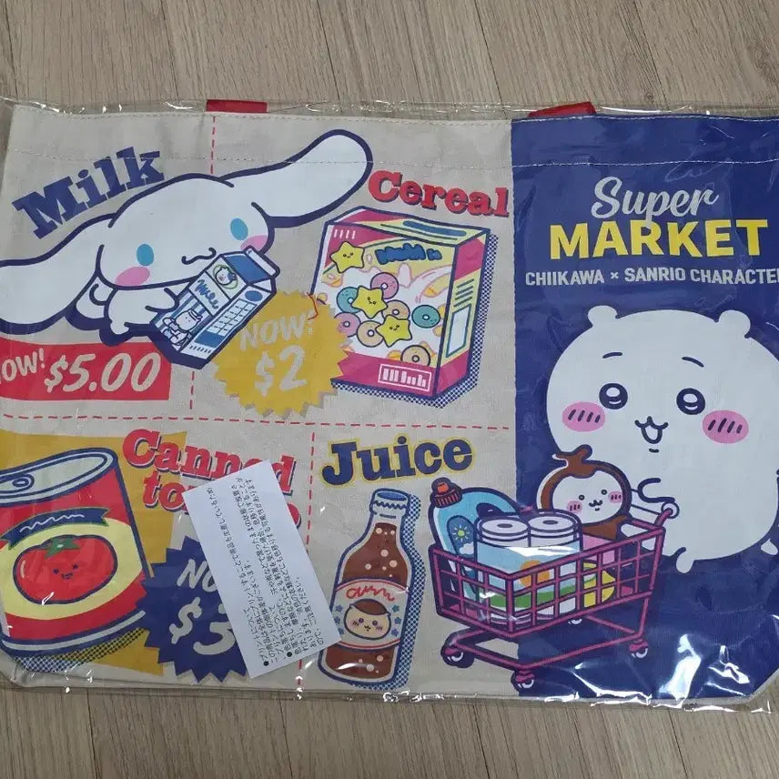 [BUNJANG] Chiikawa x Sanrio Collaboration Tote Bag / 치이카와 산리오 콜라보 토트백 에코백 장바구니가방
