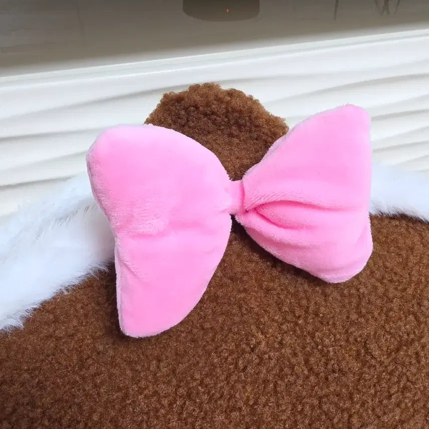 [BUNJANG] Monchhichi Face Cushion with Ribbon / 택포)몬치치 얼굴 인형 쿠션 리본 몬치치 택o 몬치치 인형 쿠션 판매