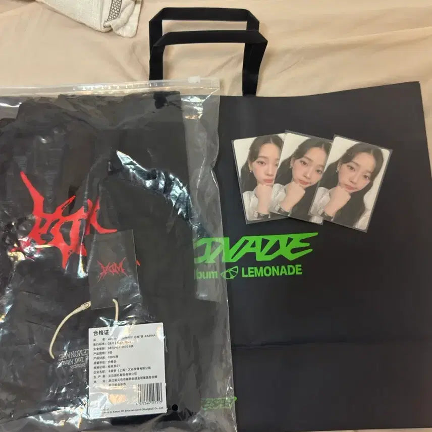 [BUNJANG] Aespa Lemonade Shanghai Pop-up T-shirt Photocard / 에스파 lemonade 상하이 shanghai pop-up t-shirt card 카드