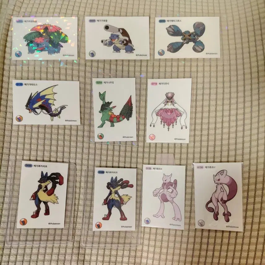 [BUNJANG] Pokemon Mega Evolution Stickers 7 Types / 포켓몬 메가진화 띠부씰 7종