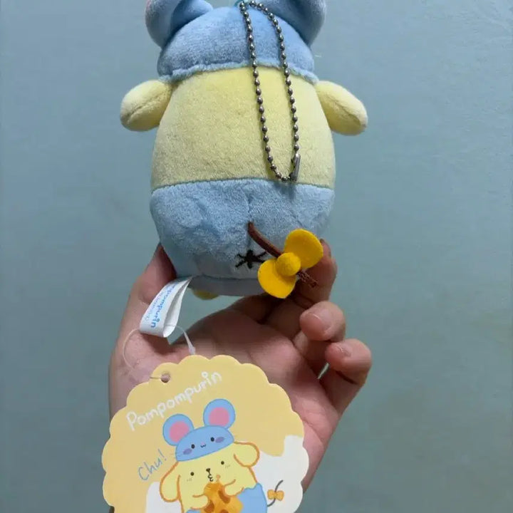 [BUNJANG] Vintage Mouse Pompompurin Plush Mascot Doll / 고전 생쥐 폼폼푸린 무뉴 마스코트 인형