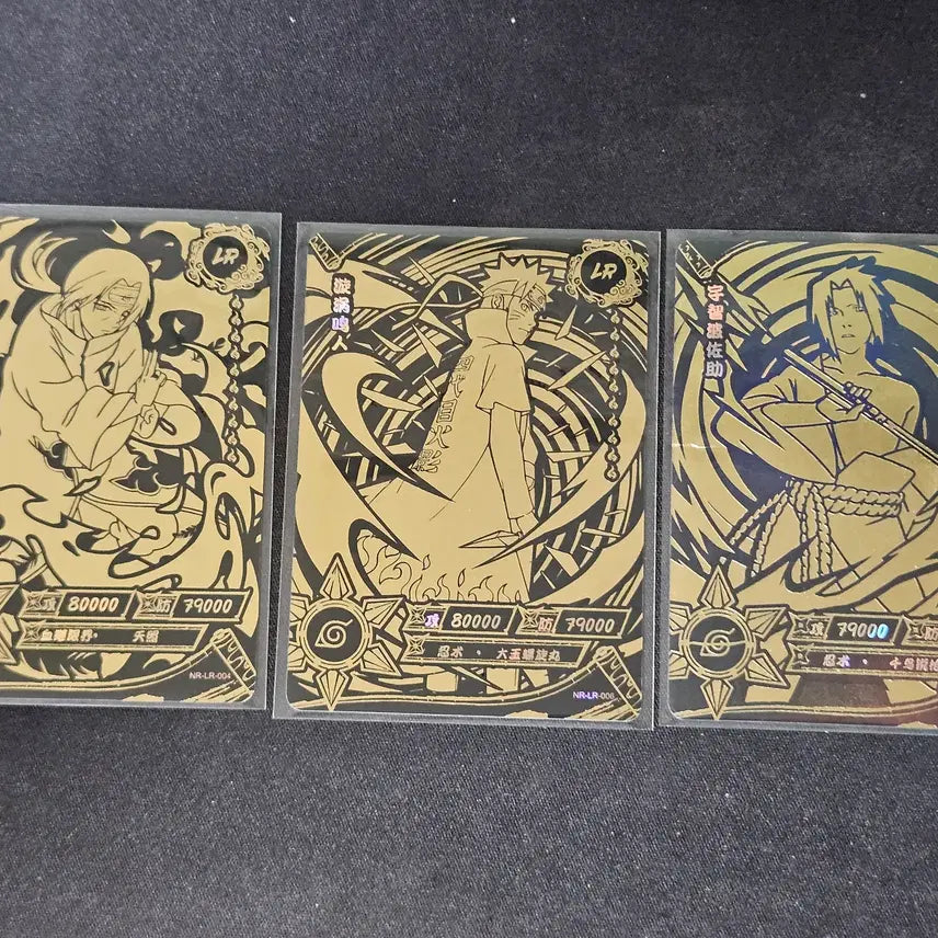 [BUNJANG] Kayou Naruto LR Gold &amp; Info Cards - Itachi, Naruto, Sasuke Bundle / 카유 나루토 - [우치하 이타치, 우즈마키 나루토, 우치하 사스케] LR 골드 및 인포 카드 3장 일괄