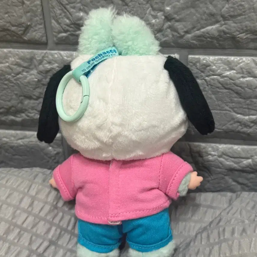 [BUNJANG] Labubu x Sanrio Pochacco Plush Doll Keychain / 라부부X산리오 인형키링