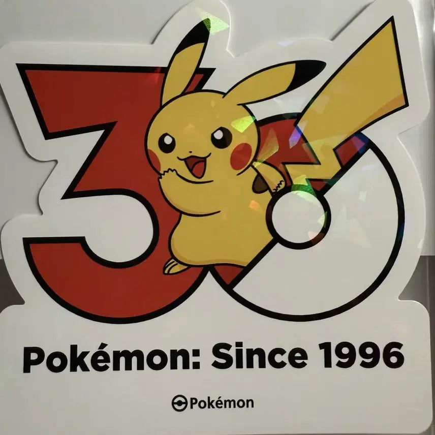 [BUNJANG] Pokemon 30th Anniversary Logo Sticker Pikachu / 포켓몬 30주년 로고 스티커 피카츄