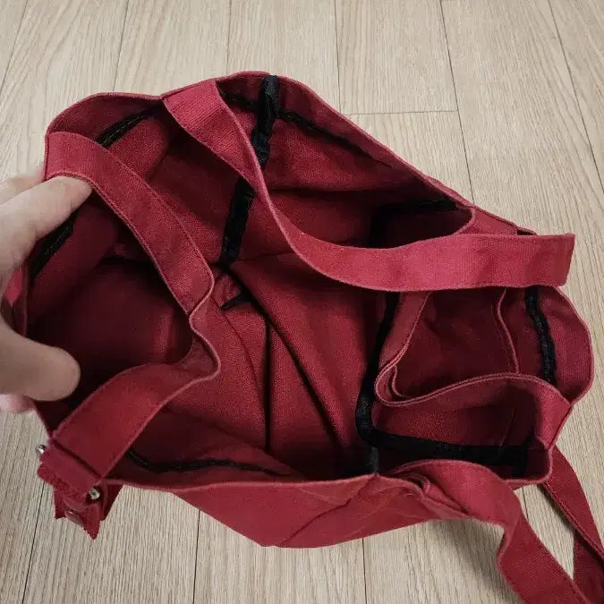 [BUNJANG] TVXQ! Cassiopeia Crimson Canvas Eco Bag / [공식] 동방신기 카시오페아 붉은색 캔버스 에코백 (사용감 감안 저렴히 정리)
