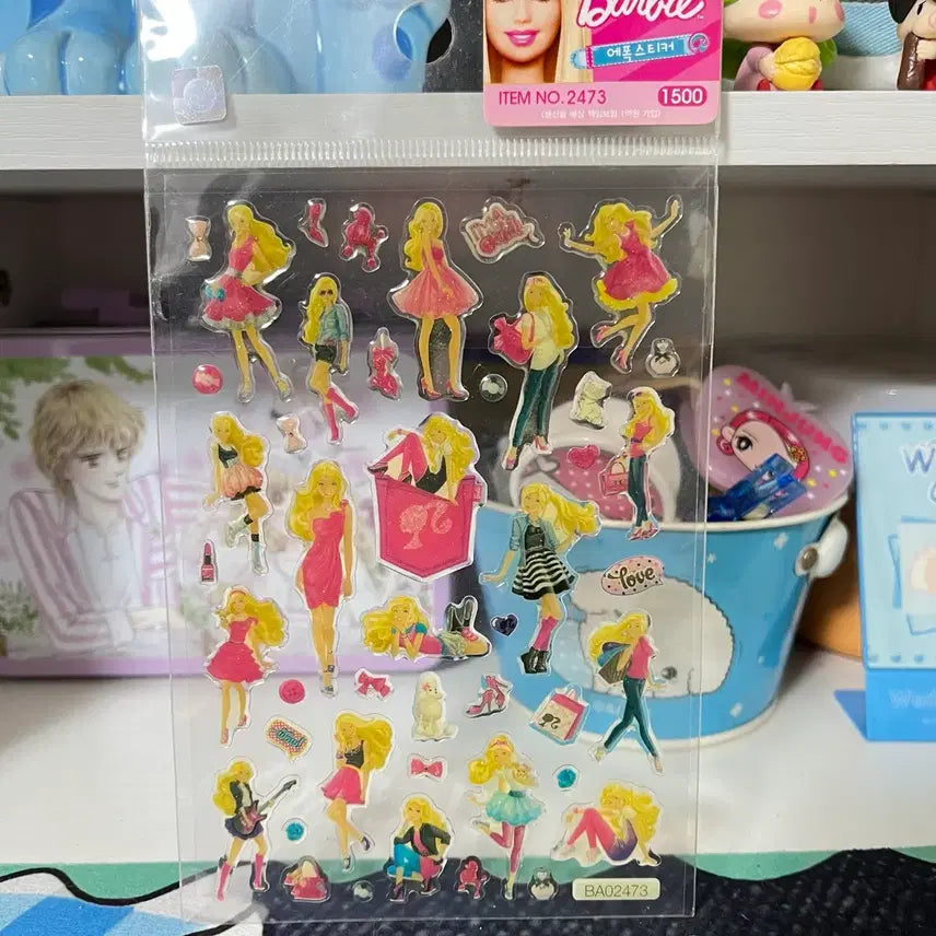 [BUNJANG] Barbie Epoxy Sticker / 고전문구 바비 에폭시 스티커