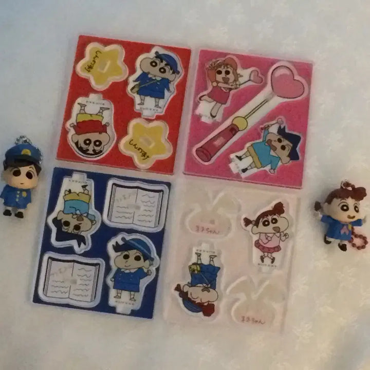 [BUNJANG] Crayon Shin-chan Acrylic Stand &amp; Gacha Set - Shiro, Moepee, Yurin / 짱구는 못말려 아크릴 스탠드 철수 모에피 유리 가챠 세트