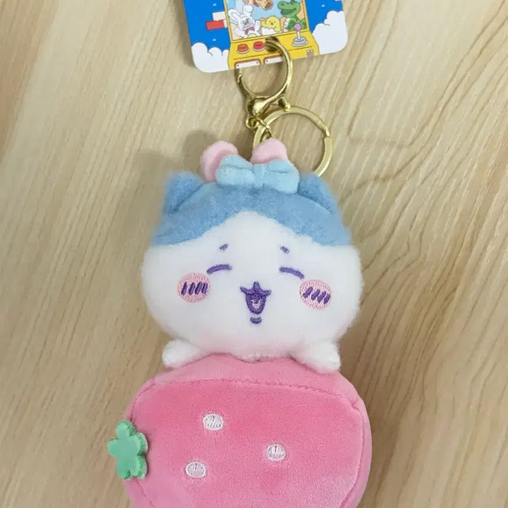 [BUNJANG] Strawberry Tea Hachitore Doll Keyring / 딸기차 하치와레 인형키링