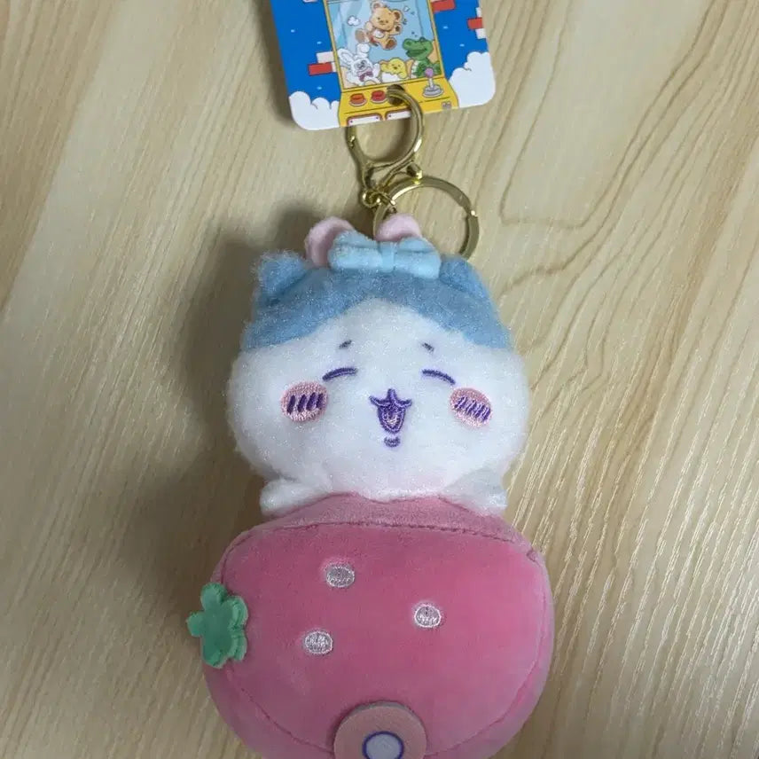 [BUNJANG] Strawberry Tea Hachitore Doll Keyring / 딸기차 하치와레 인형키링
