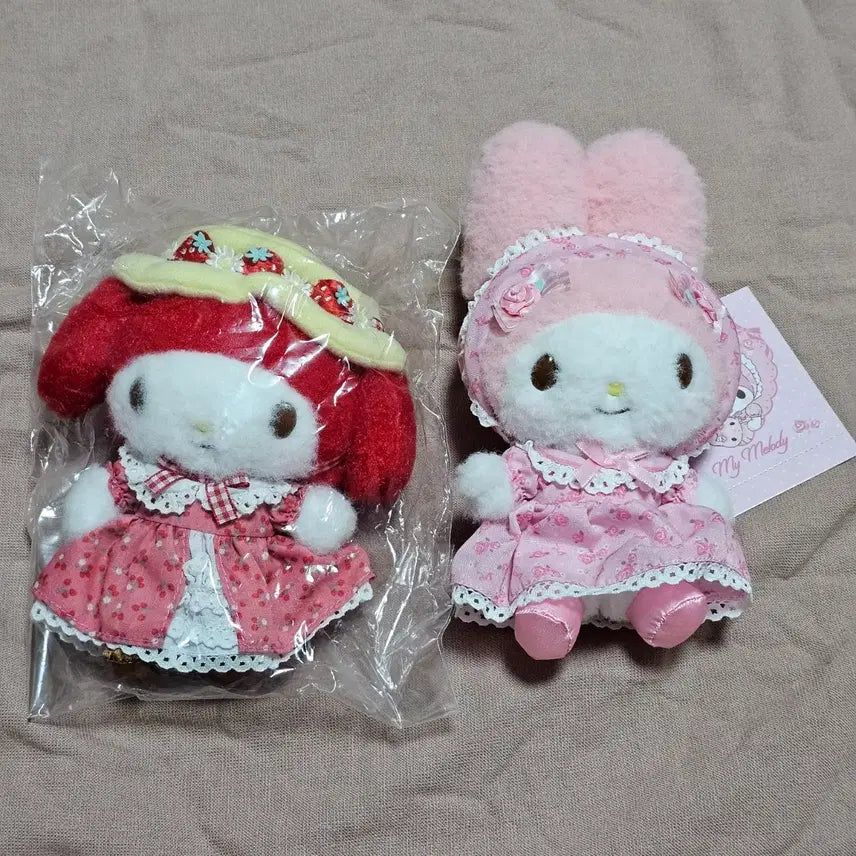 [BUNJANG] My Melody Momomelo &amp; Acamelo Mascot Plush Bundle / 마이멜로디 모모메로 아카메로 마스코트 인형 일괄