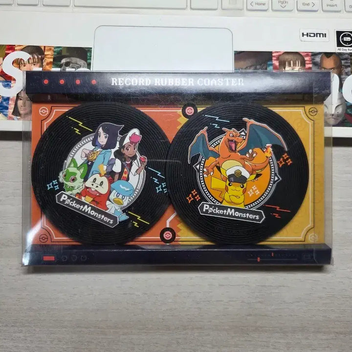 [BUNJANG] Pokemon Record Rubber Coaster New Set / 포켓몬스터 레코드 러버 코스터 새제품
