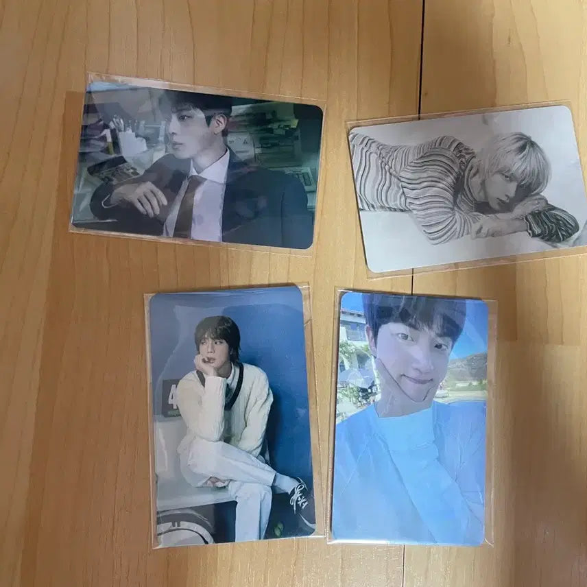 [BUNJANG] BTS Jin Lucky Draw Photocard Set (4 Types) / BTS 방탄 진 JIN 석진 해피 위드뮤 럭드 4종