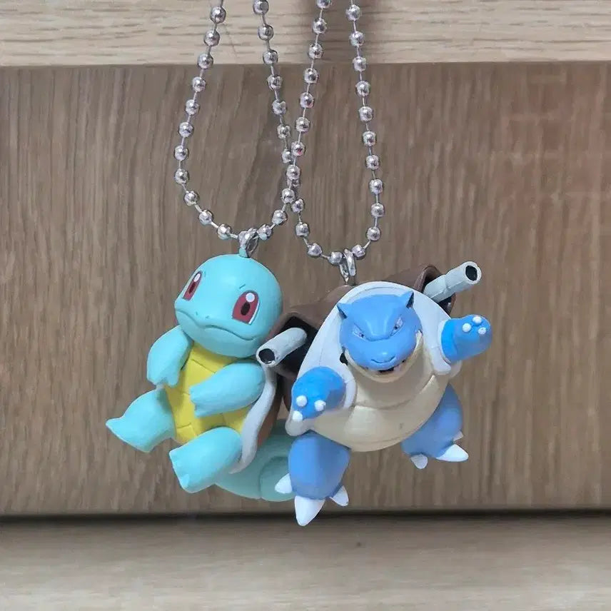 [BUNJANG] Pokemon Figure Squirtle Evolution Set Ball Chain Gacha Keyring / 포켓몬 피규어 볼체인 가챠 키링 거북왕 진화세트
