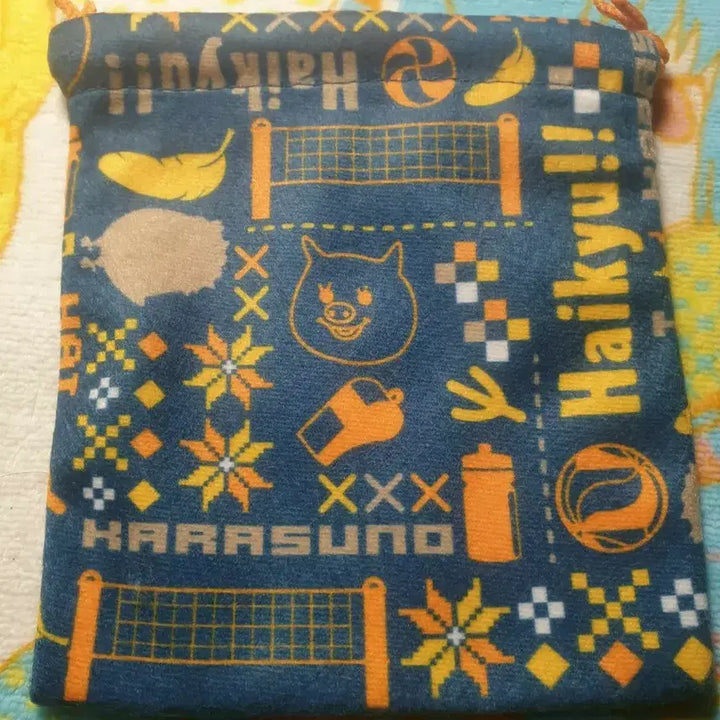 [BUNJANG] Haikyuu Karasuno High School Symbol Assorted Pouch / 하이큐 카라스노 심볼 그림 모듬 파우치