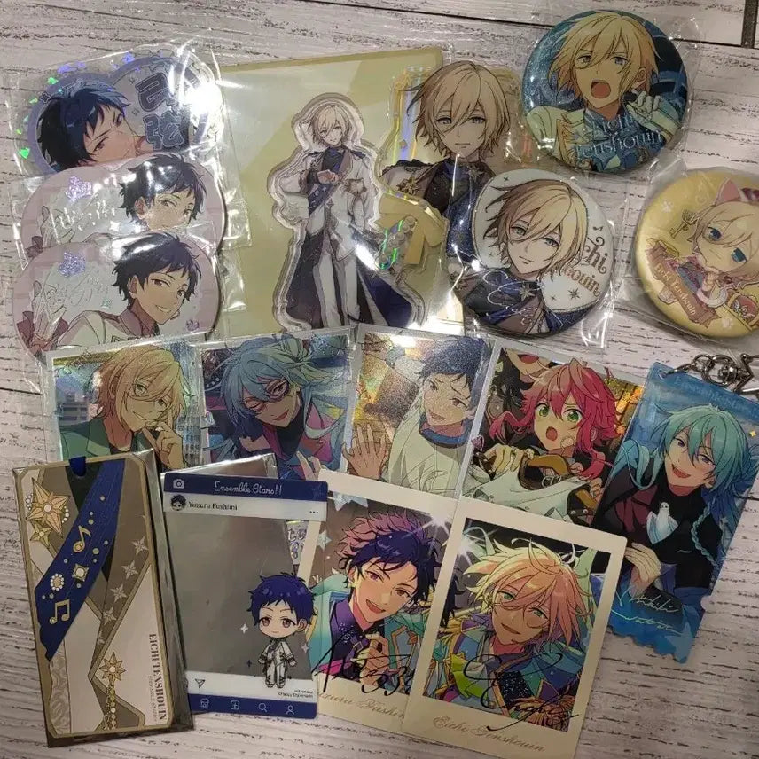 [BUNJANG] Ensemble Stars! Mobox Popup Acrylic Starclear Card, Badge, Prologue Polaroid Stamp Keyring Bundle Set (Hiiro, Wataru, Tori, Yuzuru) / 앙스타 모펀 팝업 아크릴 별클카 뱃지 7만원 입장 특전 프롤로그 폴라로이드 스탬프 키링 등 에이치 와타루 토리 유즈루 일괄