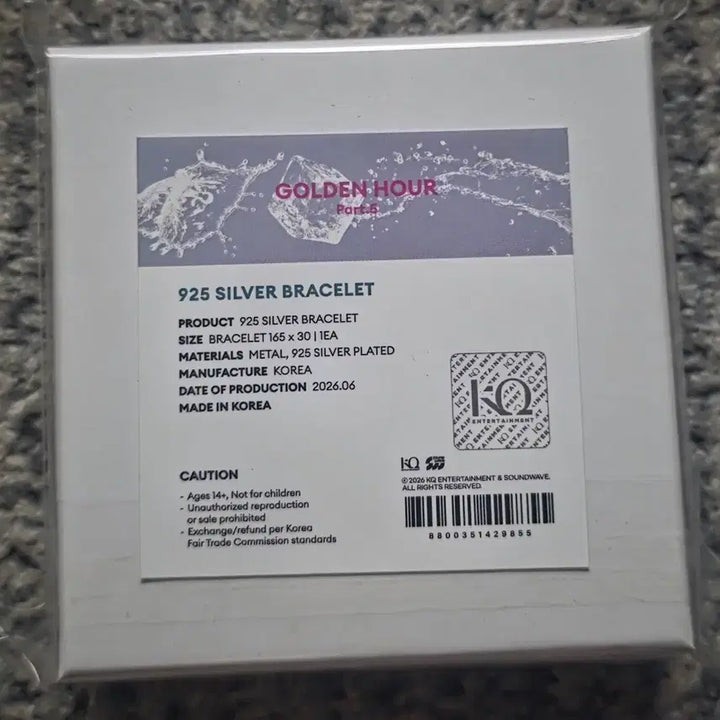 [BUNJANG] ATEEZ Golden Hour Part.5 Silver Bracelet (Sealed) / (미개봉) 에이티즈 실버 팔찌