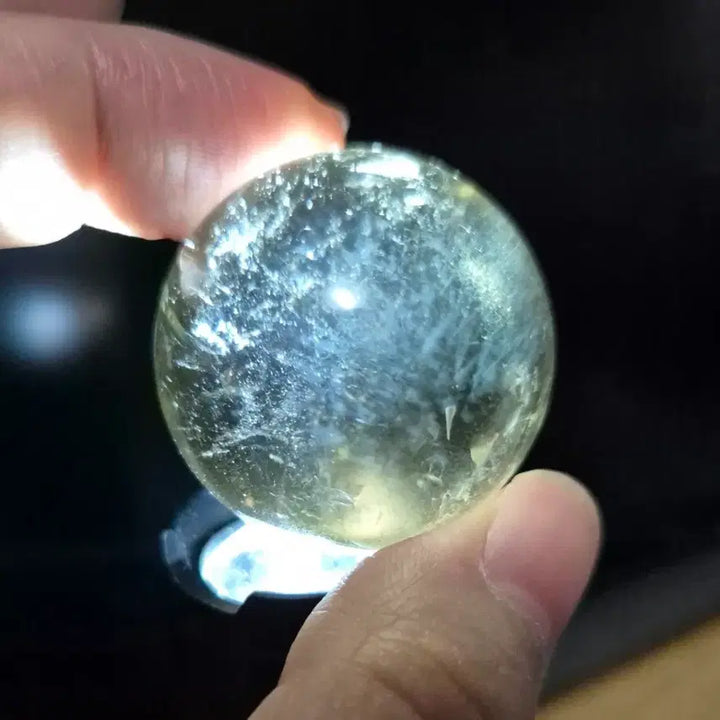[BUNJANG] Blue Feather Natural Citrine Sphere Raw Gemstone Mineral / 초희귀! 블루페더 천연 시트린 구 스피어 원석 광물 황수정