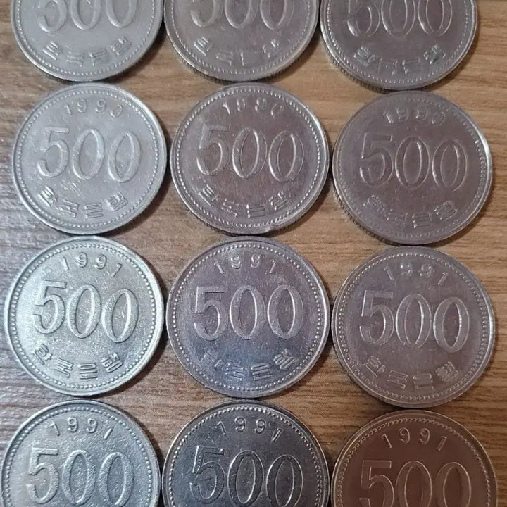 [BUNJANG] 1990-1991 500 Won Coin Bundle Set / 동전 사용제  1990년 1991년 일괄