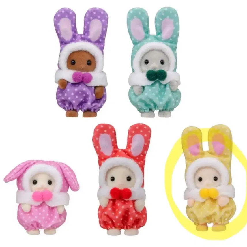 [BUNJANG] Sylvanian Families Colorful Rabbit Yellow / 실바니안 컬러풀 토끼 노랑
