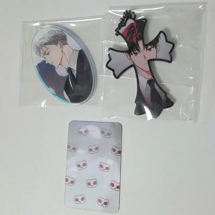 [BUNJANG] Kim Sol-eum Lee Ja-heon Keychain &amp; Official Lenticular Bundle Set / 괴출 괴담출근 김솔음 이자헌 키링 &amp; 이자헌 공식 렌티큘러 일괄