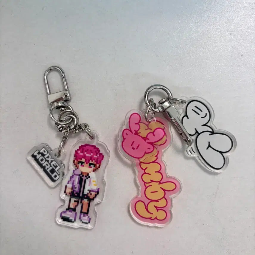 [BUNJANG] PLAVE Bambi Pixel World Bundle Set Keyring / 플레이브 밤비 삼왜키링 픽셀월드 밤비 키링 일괄