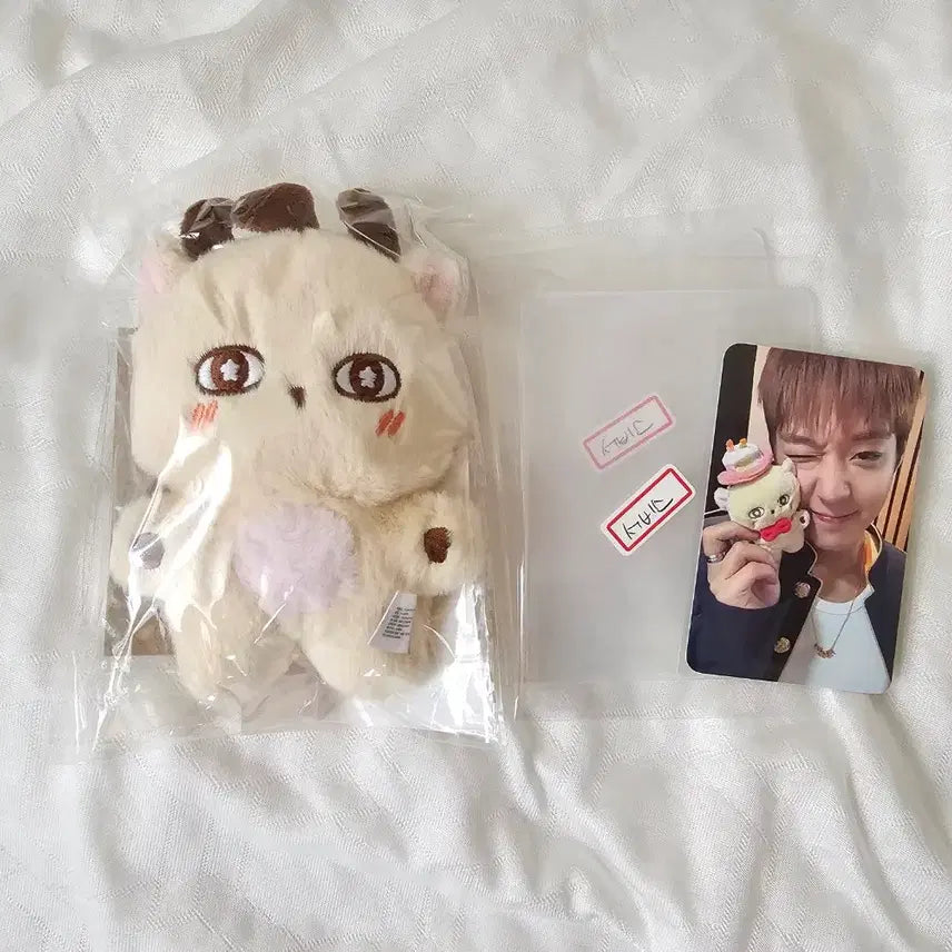 [BUNJANG] Park Ji Hoon Sosimi Doll Keychain Photocard Holder Bundle Set (Sealed) / 미개봉) 박지훈 소심이 인형 키링 / 새상품 / 포카특전 포함 (+포카슬리브2매 덤)