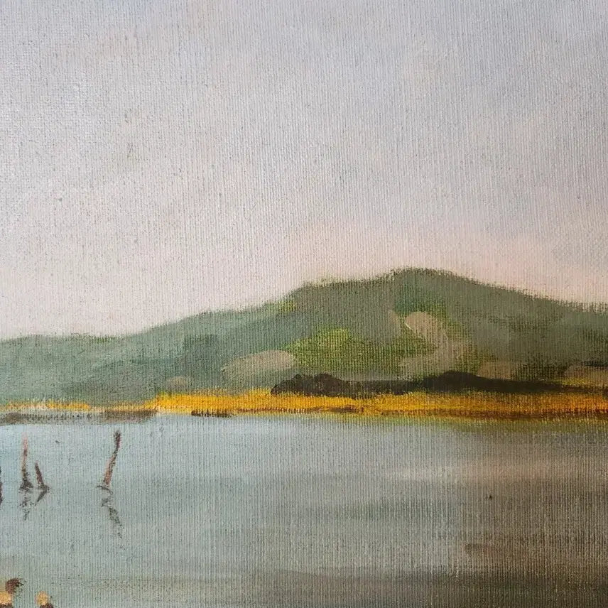 [BUNJANG] Secluded Lakeside Afternoon Oil Painting / 호숫가의 고즈넉한 오후 유화