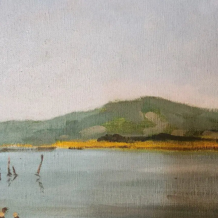 [BUNJANG] Secluded Lakeside Afternoon Oil Painting / 호숫가의 고즈넉한 오후 유화