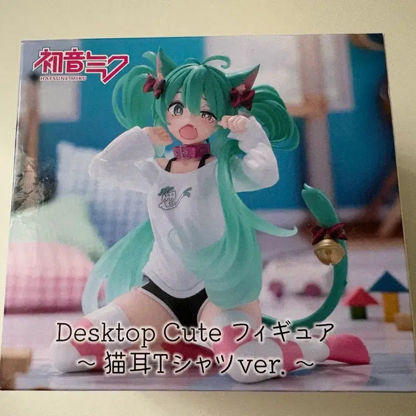 [BUNJANG] Hatsune Miku Desktop Nekomimi T-Shirt Figure / 하츠네 미쿠 데스크탑 네코미미 티셔츠 피규어