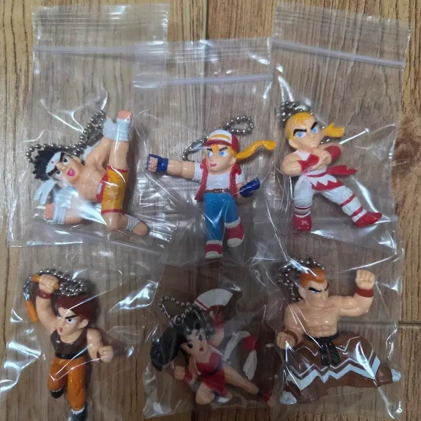 [BUNJANG] Fatal Fury Character Figure Keychain Set (6 Types) / 아랑전설 피규어 열쇠고리 6종 세트 테리 앤디 죠 마이 기스 등