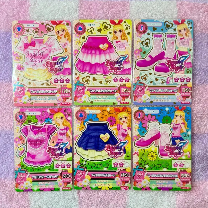 [BUNJANG] Aikatsu! Akari Ichigo Rima Seira Normal Card Bundle Set / 아이카츠 아이엠스타 엔젤리슈가 스윙락 이치고 라임 세이라 노멀카드 일괄