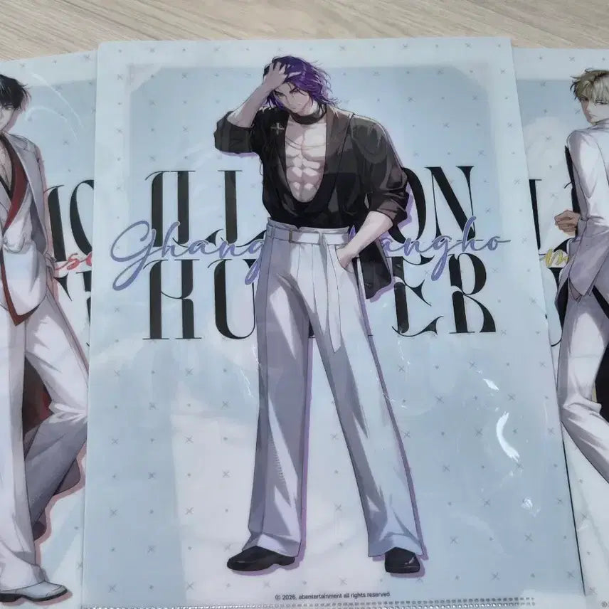[BUNJANG] ISEKAI DECEPTION HUNTER (Isekai Chakak Hunter) Gireo Haseong Changho Popup Clear File Set / 이세계착각헌터 이착헌 팝업 클리어파일 기려 하성 창호 세트