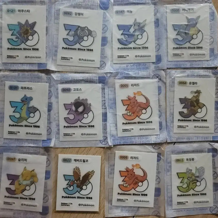 [BUNJANG] Pokemon 30th Anniversary Logo New Sticker / 포켓몬 30주년로고 신상띠부씰