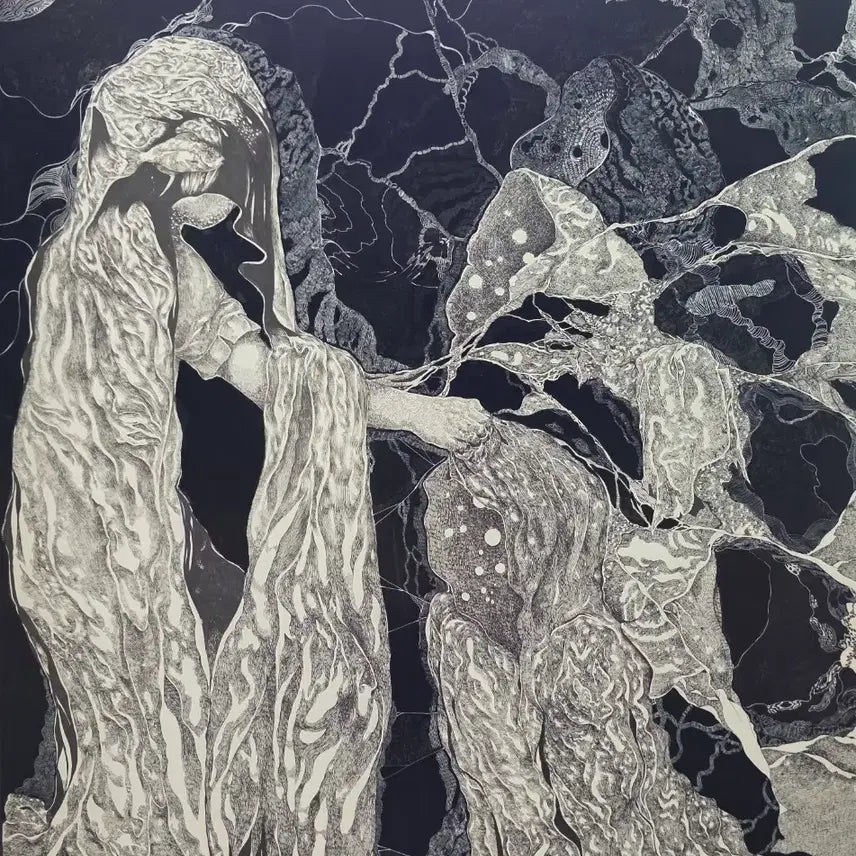 [BUNJANG] Hand-Drawn Pen Drawing, Size 50, Panel / 직접 그린 펜화 50호 판넬