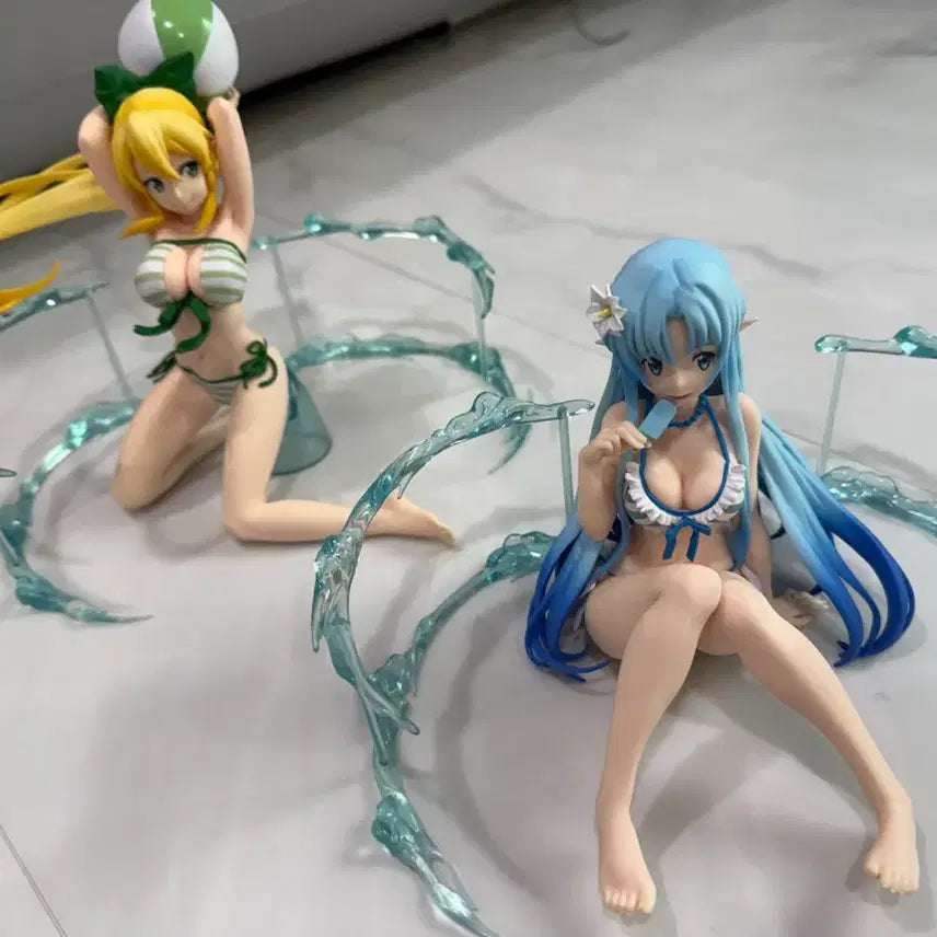 [BUNJANG] Sword Art Online Swimsuit Figure 2 Types Set / 소드 아트 온라인 수영복 피규어 2종 세트