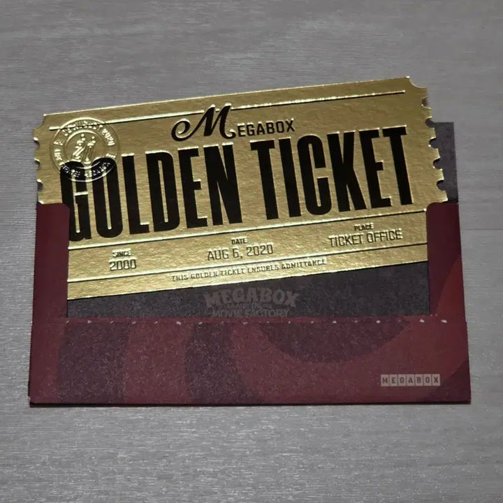 [BUNJANG] Megabox 20th Anniversary Original Golden Ticket / 오리지널 골든티켓