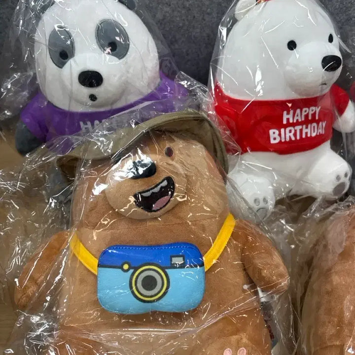 [BUNJANG] Authentic We Bare Bears Plush Bundle (5 pcs) / (미개봉) 정품 위베어베어스 인형 일괄(5개)
